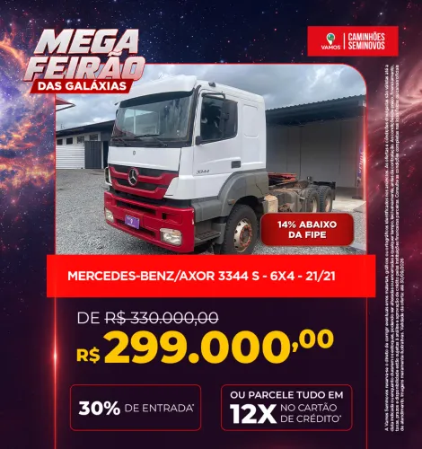 Mercedes-Benz Axor 3344/48 6X4 E5 2021/2021 Vamos Seminovos Chapecó
