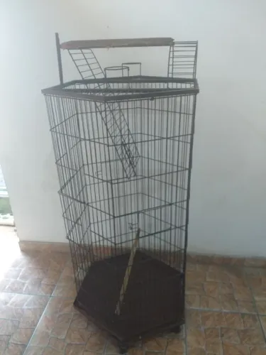 Gaiola geande para papagaio e gaiola para calopsita.