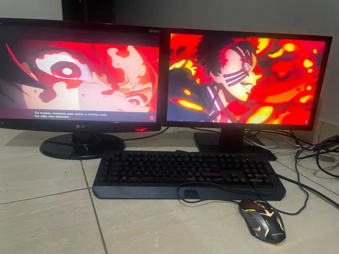 Pc Gamer Completo i5 6th 2.7Ghz, 8gb, Ssd 120gb, 1.5tb HDD, Rx 580 8 GB, 2 monitor 22?