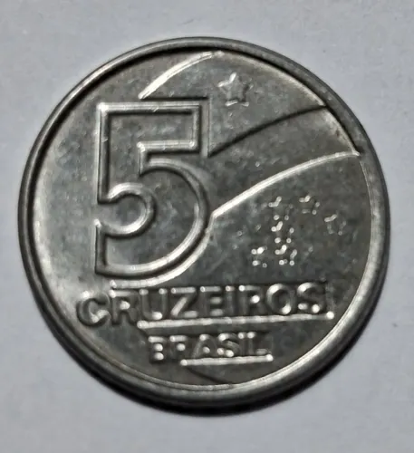 Moeda Brasileira de Cinco Cruzeiros - 1991