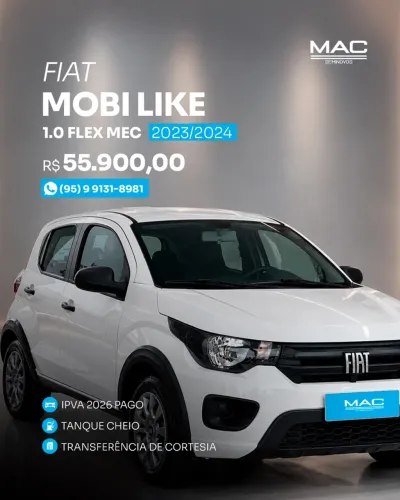 Fiat Mobi Like 1.0 Fire Flex 5P. 2024
