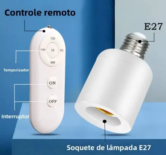 Boquilha para lâmpada com controle remoto Soquete inteligente