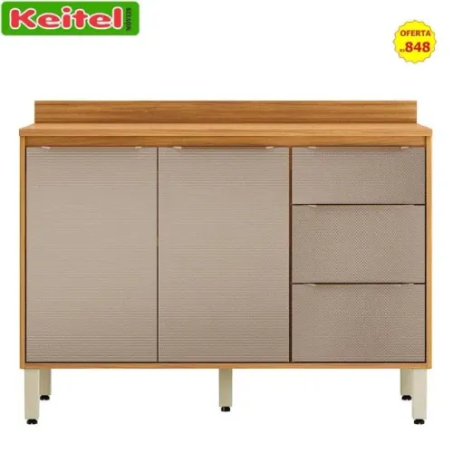 Balcão de Tampo Plena Cor Cinamomo / Nude 100% MDF