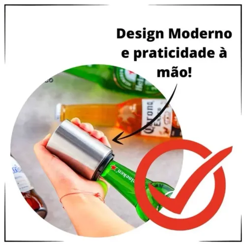 Abridor de garrafa magnético