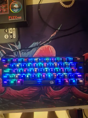 Teclado Red Dragon Fizz RGB/ Mecânico/ switch azul