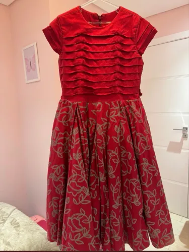 Vestido de festa mio bebê vermelho 10
