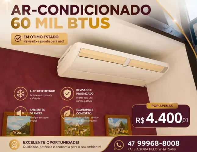 Ar condicionado 60 mil btus