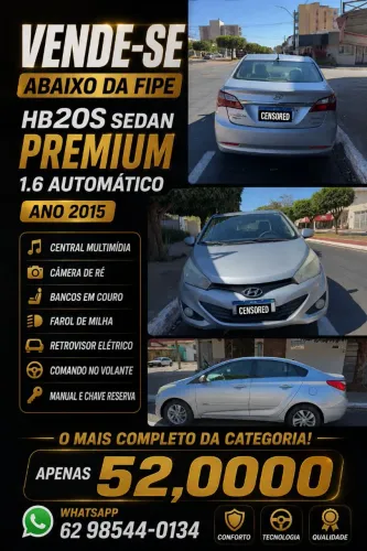 Hyundai HB20S Premium 1.6 Flex 16V Aut. 4P 2015