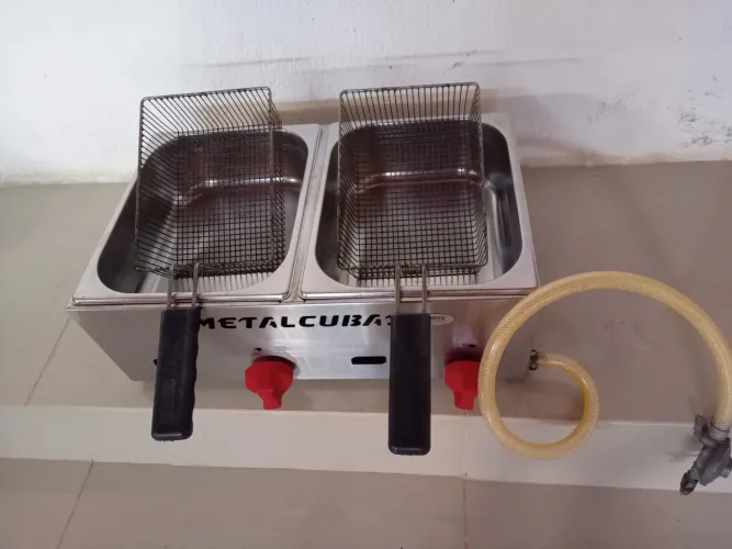 Fritadeira a gás baixa pressão 3l cada cuba