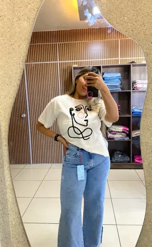 Calça Wide Leg Feminina Menina Rebelde - Nova