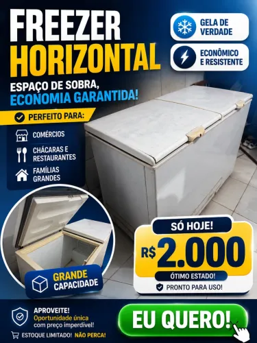 Freezer horizontal 2 tampas 
