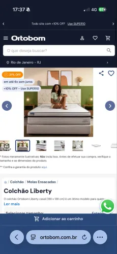 Colchão Liberty Ortobom