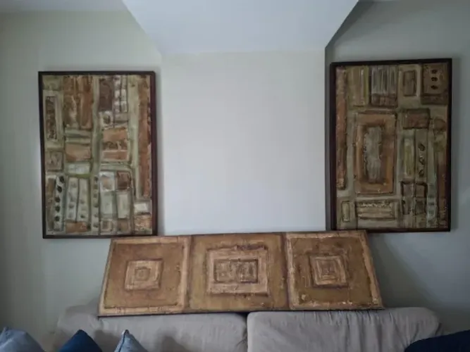 Quadros com pintura abstrata