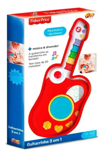 Fisher-price Guitarra 3 Em 1 - Fun Divirta-se Colorido