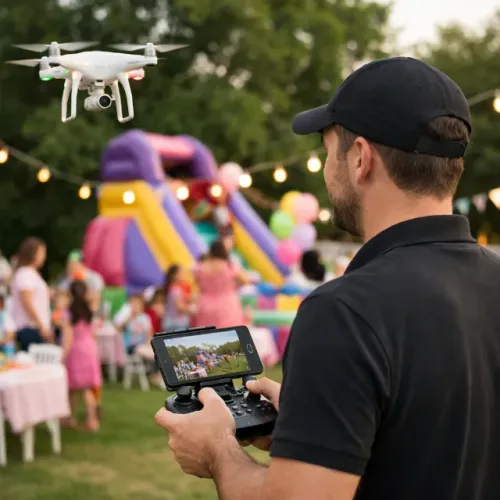 Filmagem de drone para eventos