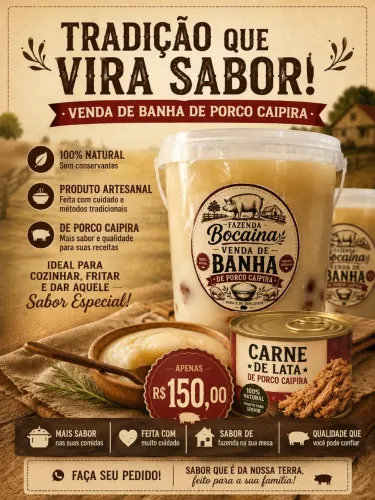 Carne de lata " Porco caipira"