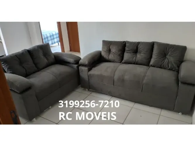 Sofá Sonata 2 e 3 Lugares com Braço Fofão Suede D33