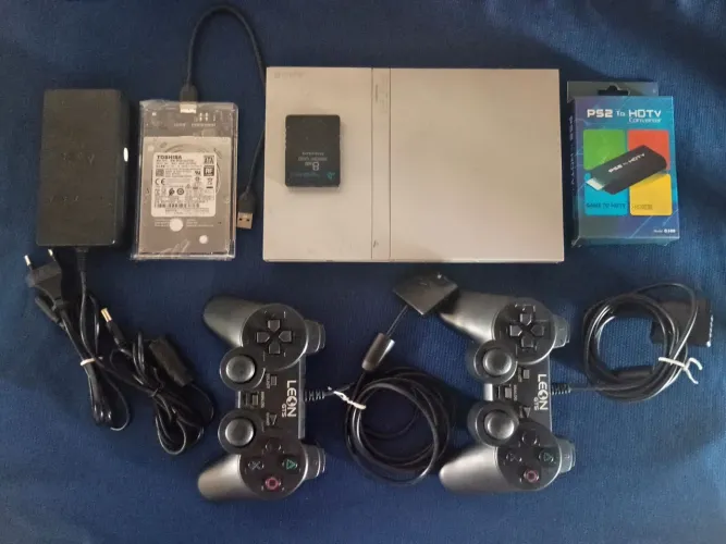 PS2 com 150 jogos + conversor HDMI