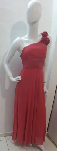 Im vestido de festa cor cenoura usado 1 ves tamanho .M