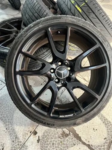Rodas Modelo AMG Black Piano aro 19 5X112 COM PNEUS ! !!!