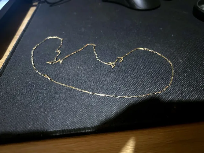 Corrente de ouro 14k, elo cartier fino, 2,4g ? ideal para uso diário, discreta e delicada