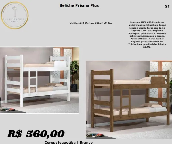Beliche Prisma Plus, uma solução versátil para o seu quarto!