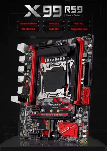 Kit X99 Machinist RS9 placa mãe + 16GB(2x8) ddr4 + xeon e5 2670 v3