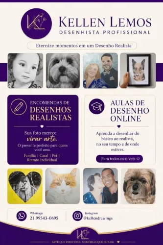 Desenho Realista por Encomenda | Retratos de Pessoas e Pets