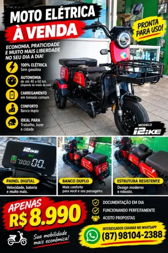 Moto elétrica triciclo 
