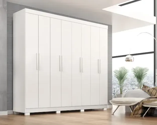 Guarda Roupa Branco 8 Portas