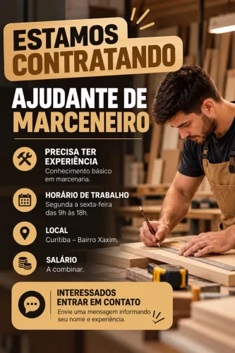 vaga em Marcenaria