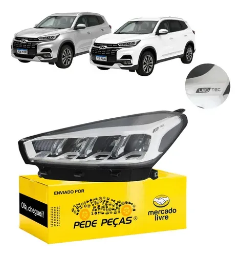 Farol Chery Tiggo 8 2020 A 2025 Founders Txs Max Le Esquerdo/motorista