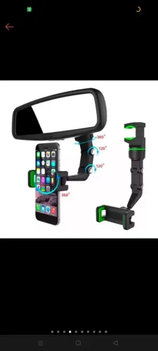 Suporte celular retrovisor interno carro