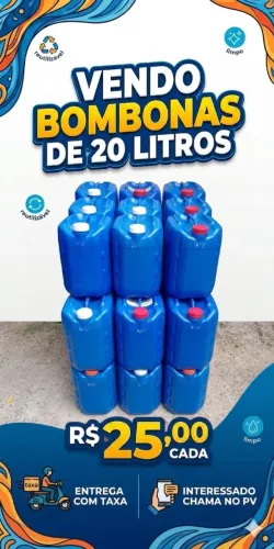 Bombonas, tambores de 20 litros 