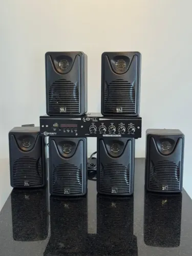 Som Ambiente Taramps THS 1800 + 6 Caixas Bravox