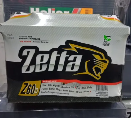 Bateria Zetta 60 ampers / LOJA