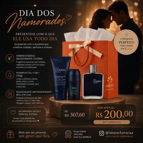 Kit presente homem essence natura