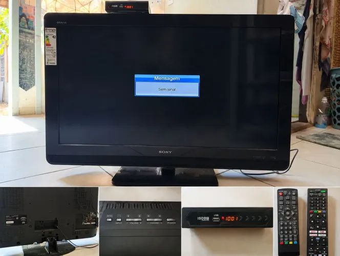TV Sony Bravia + Conversor Digital Digital + Controles (Funcionando Tudo)