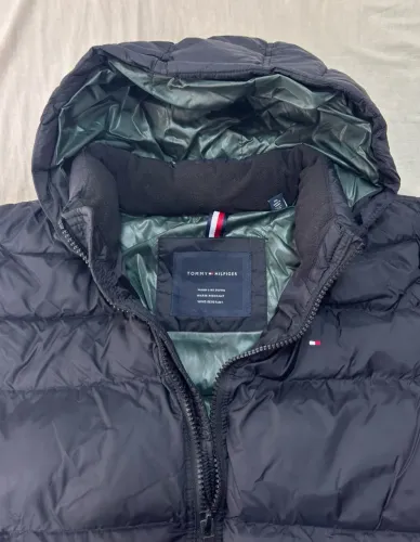 Jaqueta Puffer Tommy Hilfiger Original - Preta com Capuz