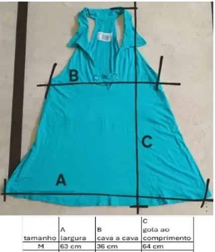 NOVA Batinha blusa feminina azul turquesa tamanho M