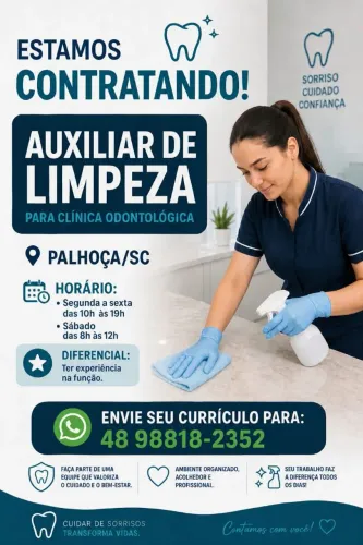Vaga para Auxiliar de Limpeza