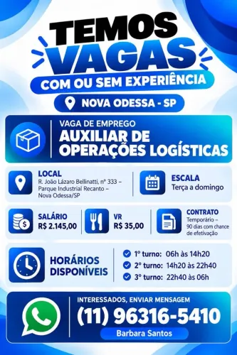 AUXILIAR DE OPERAÇÕES LOGÍSTICAS