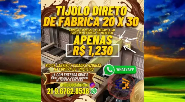 tijolo 10 furos 20x30 alta resistência 