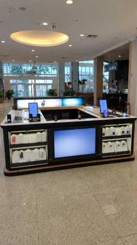 QUIOSQUE COMERCIAL COMPLETO - ESTRUTURA PARA LOJA, STAND OU PONTO DE ATENDIMENTO
