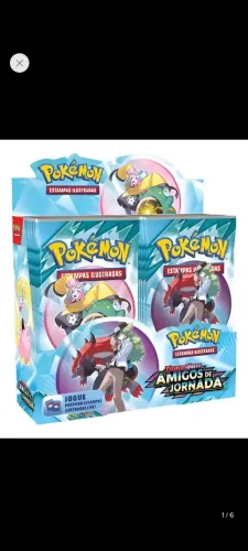 Box cards pokémon com 36 booster "LACRADA" Amigos de Jornada.