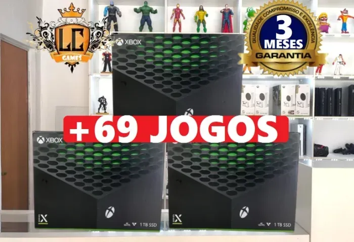 XBOX SERIES X 1TB DISK + 79 JOGOS + O3 MESES GARANTIA + BRINDES ( LOJA FISICA )