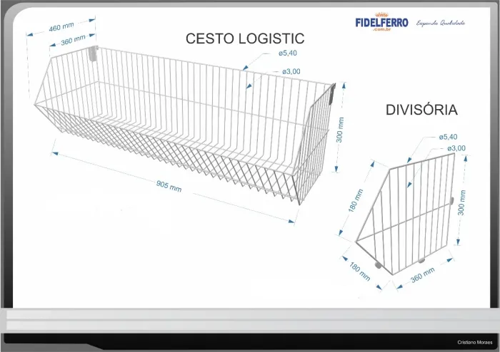 CESTOS DE AÇO PARA LOJAS