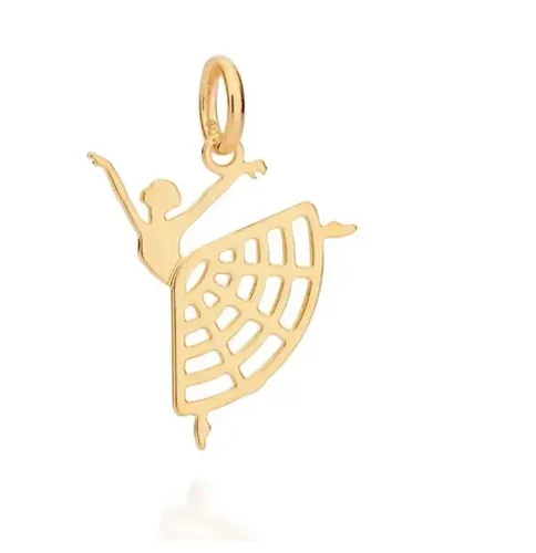 Pingente Bailarina 15 Anos Festas Ouro 18 Kilates