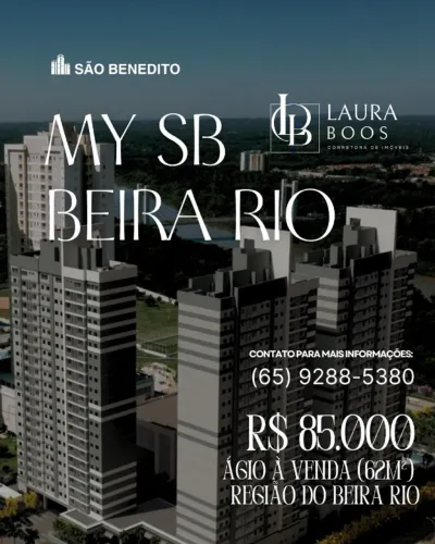 Ágio à venda no My SB Beira Rio (62m²), torre C, 2 quartos 01 Suíte Cuiabá MT.
