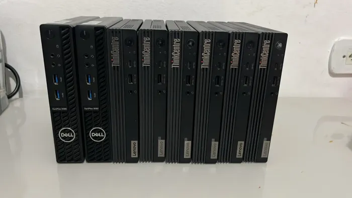 Lote de mini PC Dell e Lenovo
